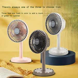 1pc Desktop Fan, Mute Office Desk USB Fan, Oplaadbare Draagbare Slaapzaal Thuis Mini Sterke Wind Zomer Ultrastil Shaking Head Desktop Fan Mobiele telefoonhouder