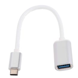 1pc Displayport Adaptador Tipo Usbc C A USB A Lector De Tarjetas Sd Cable Convertidor Teléfono Celular Blanco