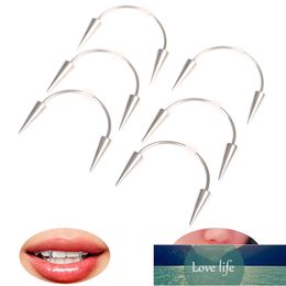 Piercing pour ongles Dracula en acier chirurgical, 1 pièce, bijoux Septum, décorations corporelles, crocs de Vampire, dents de Zombie 1mm