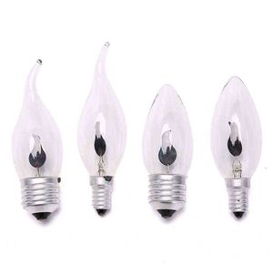 1PC E14/E27 LED Burning Light Flicker Flame Lamp Lamp Brand Effect Decoratieve Home Bar Vintage Decor Light Bulb H220428