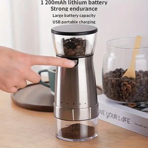 1 st elektrische koffiemolen USB oplaadbare molen automatische thuismolen kleine bonenmolen koffiemolen pepermolen, koffiezetapparaat accessoires