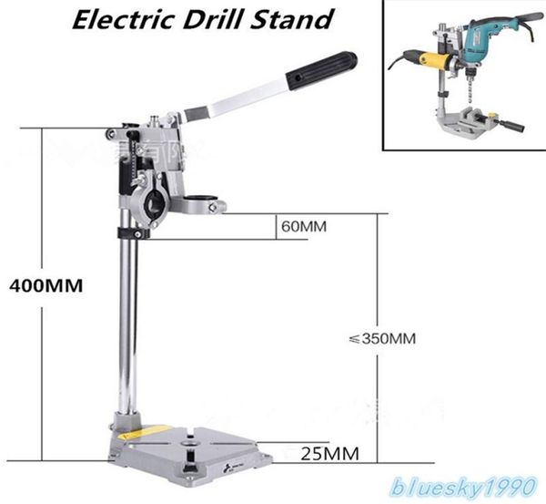 1 pieza de soporte de taladro eléctrico, amoladora de soporte, soporte de estante de un solo cabezal, amoladora con abrazadera, accesorios para herramienta rotativa de carpintería Con5281943