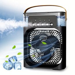 1pc, elektrische ventilator, draagbare koeling airconditioner Fen, draagbare zonne-oplaadbare ventilator luchtbevochtiger lucht waterkoeler mistventilator, zomer essentieel