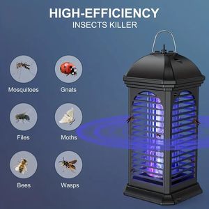 1pc Insect Killer Electric Mosquito Killer, Lámpara UV para Insectos De 360 ° No Tóxica, Sin Químicos, Trampa Para Mosquitos Con Cepillo De Limpieza Para Dormitorios Interiores Y Jardín Al Aire Libre