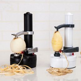 1PC Elektrische Spiraal Dunschiller Cutter Slicer Fruit Aardappel Peeling Automatische Batterij-aangedreven Machine met Lader Eu Plug 240113