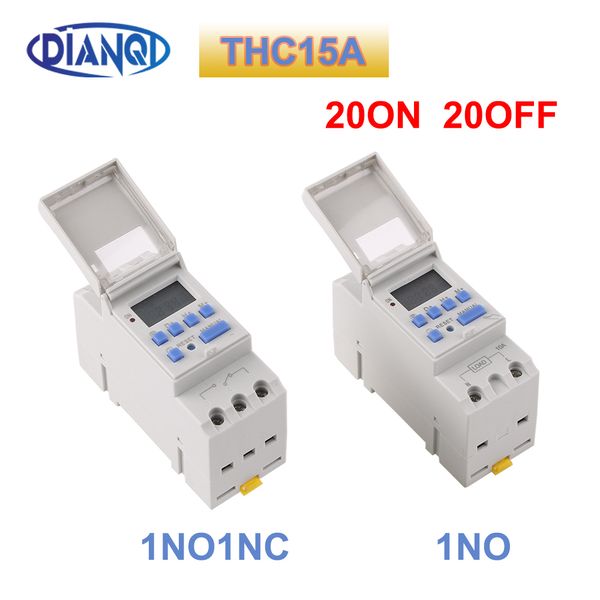 1 PC Electronic Weekly 7 días Interruptor de temporizador digital programable Control de retransmisión 220V 230V 10A 16A DIN Rail THC15A