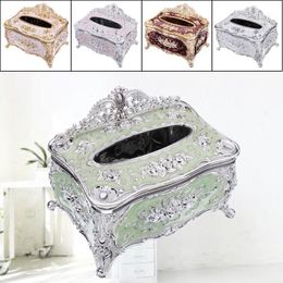 1pc Elegant Goud Tissue Box Cover Chic Servet Case Holder Hotel Home Decor Organizer1