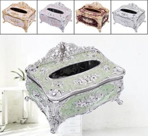 1PC Elegant Gold Tissue Box Cover Chic Chic Notte-Base Holder El Home Decor Organizer19968855