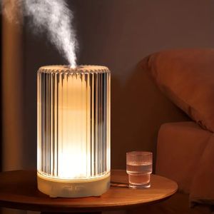 1pc Diffuseurs d'huiles essentielles 200 ml Diffuseur d'huiles d'aromathérapie à ultrasons Brume fraîche Cristal Sans BPA 7 couleurs changées LED avec réglage de la minuterie d'arrêt automatique sans eau