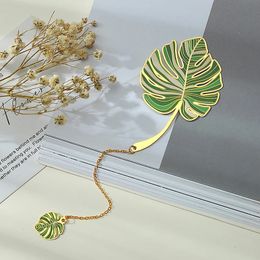 1pc exquis Lotus Leaf Vein Metal Bookmark Style chinois Bookmarks Creative Pending Pendentif Student Gift School Papery 240428
