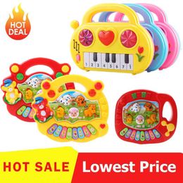 1PC Farm Animal Sound Kids Piano Muziek Speelgoed Muzikale Dieren Klinkende Toetsenbord Piano Baby Spelen Type Muziekinstrumenten