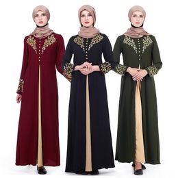 Mode Musulman Imprimer Robe Femmes MyBatua Abaya avec Hijab Jilbab Islamique Vêtements Maxi Robe Burqa Dropship