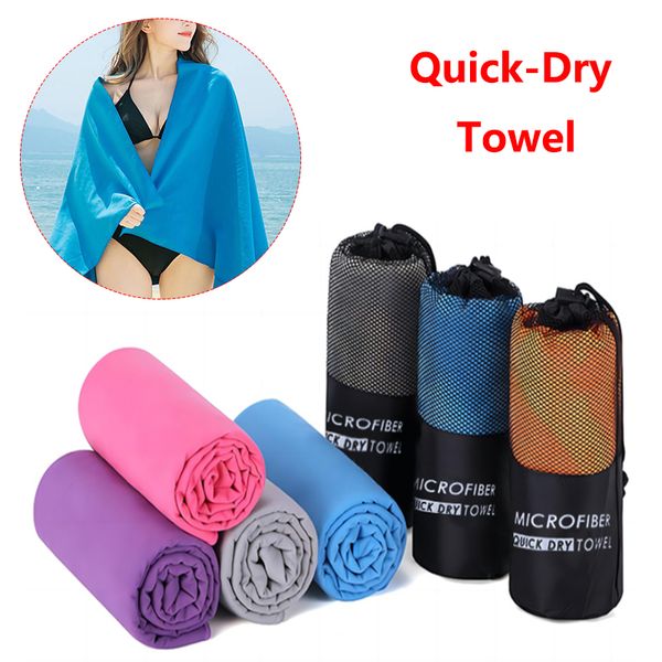1PC Séchouge rapide Super absorbant serviette en microfibre serviette pour sport Ultra Soft Lightweight Swimming Yoga Beach Tail 40 * 80cm