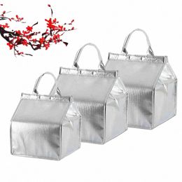 1pc pliable Multifuncti gâteau Insulati sac étanche en aluminium feuille refroidisseur sac boîte thermique maison cuisine sac de livraison w40Z #