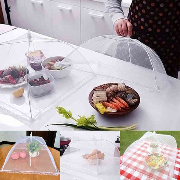 1pc alimentaire anti-mouche couvercle pliable de protection de pique-nique pliant couvre la table de dîner moustique de tente nette couvre les fournitures de cuisine y220526