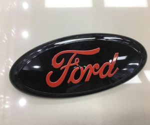 1 stc voor Ford 20042014 F150 Mirror Black Red Front Grill BadgetailGate Embleem Oval Decal5598284