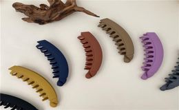 1pc Frosted Banana Hair Clip Climp Clamp Corée Hair Epin Ponytail Holder Claw Claw Femme Headwear Hair Accessories Factory Expert 4028811