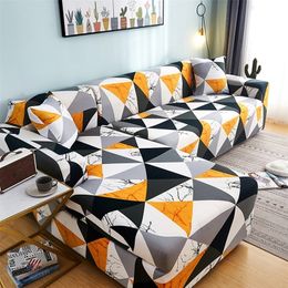 1 pc geometrische bankdeksel bankafdekking elastische bankdeksels voor woonkamer huisdieren hoek l -vormige chaise longue sofa slipcover 220513