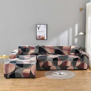 Canapé géométrique 1PC Couverture de canapé Géométrique Couch S pour salon Animaux Animaux Corner L Formé Chaise longue Longue Slipcover 211102