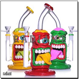 1PC Glazen Bong 3D Waterpijp Hallowen Stijl Grappige Waterpijp met Kom Roken Accessoires