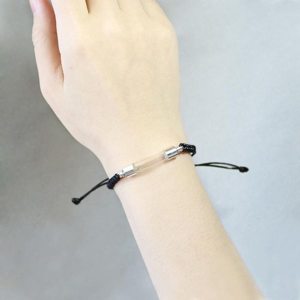 1PC flacon en verre Tube avec bouchons à vis Bracelet Premade Bracelet écrire sur le riz bijoux charme pour les femmes