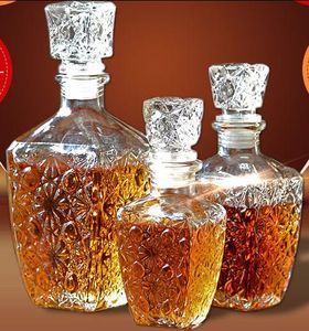 Carafe en verre pour whisky, liqueur, vin, boissons, bouteille en cristal, Carafe à vin, cadeau, 250ML, 500ML, 1 pièce