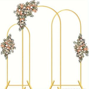 Cadre en arc de fer doré 70/78/86 pouces, 1 pièce, support de ballon de guidage de mariage, fournitures de décoration de fond de photographie de fête
