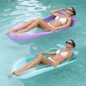 1 -stc gradiënt opblaasbaar water drijvend bed draagbaar comfortabel lounge stoel hangmat voor strandzwembadfeest 240506