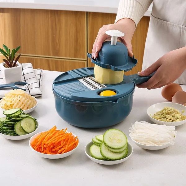 1PC Greenbluepink Coupez manuellement la salade de râper salade de légumes de légumes carottes Pommes de terre pour outils de commodité de cuisine 240527