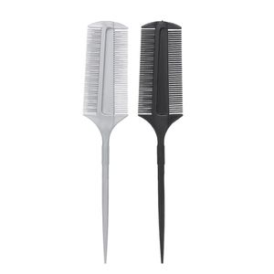 1PC cheveux teinte teinture brosse Double face coloration des cheveux peigne avec queue poignée teinture brosses Salon coiffure outil usage domestique