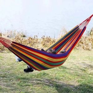 1pc Hammock Outdoor Camping Leisure Canvas engrosado Antitip sobre 240411