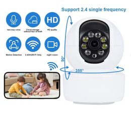 1PC HD 1080P sécurité sans fil WIFI tête vidéo fonction de vision nocturne, contrôle de mouvement intelligent du corps AI, livraison de rapport 2.4GA, enregistrement vidéo