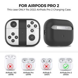 1 pc hoofdtelefoonomslag voor AirPods Pro 2 Silicone Protective Cover oortelefoonbeschermer Apple Airpods Pro 2e generatie Headset Set Shell Personality Game Console Set