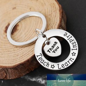 1pc hart vorm leraar sleutelhanger dank u leren leren inspire sleutelhanger sleutelhanger sieraden voor leraren dag cadeau