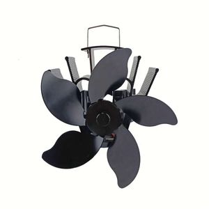 1 pièce, ventilateur alimenté par la chaleur, non électrique pour le bois, ventilateur thermoélectrique, cadeau de Thanksgiving, Halloween, Noël, automne et hiver, accessoire essentiel pour cheminée, poêle à bois