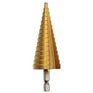 Freeshipping 1PC Hex Titanium Stap Cone Boor Hole Cutter 4-32MM HSS Voor Plaatwerk boren Power Tools Top Kwaliteit Chteh