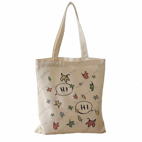 1pc salut modèle Heartstop toile Shop Bag, sac à bandoulière portable, sac fourre-tout tendance de grande capacité pour la vie quotidienne J5PP #