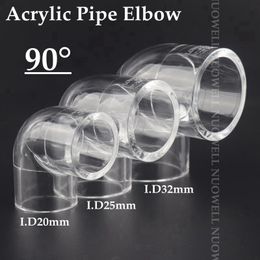1pc Hi-Qualité 20 ~ 32 mm épaississeur transparent transparent Connecteur de tuyaux acryliques transparents