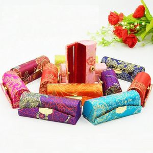 Bolsas de cosméticos de Material de algodón con flores de alta calidad, caja de almacenamiento de pintalabios con estampado de moda, Color aleatorio, 1 ud.