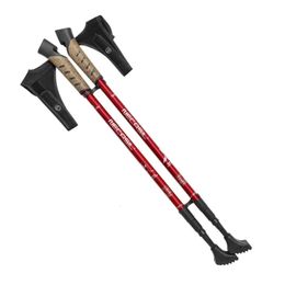 1pc randonnée Sticks de marche anti-choc Pôles de trekking nordique en aluminium télescopique