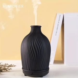 Humidificateur à ultrasons en résine domestique 1PC, humidificateur de purification d'air de grande capacité en forme de vase simple, peut ajouter un diffuseur d'aromathérapie aux huiles essentielles