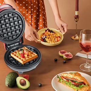 1 pc Ménage Machine À Pain Machine À Crêpes Mini Cuisson Gâteau Gaufre Machine Sandwich Petit Déjeuner Machine, Fournitures Scolaires, Retour À L'école