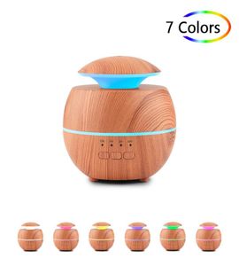 1 pc luchtbevochtiger Hollow Out Seven Color Night Light Light Wood Grain Inwierse machine stille kantoortafel top creatieve geschenken1588187