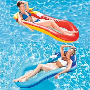 1pc Lit flottant à eau gonflable pour plage Piscine Parties Portable Chaise salon de hamac confortable 240506