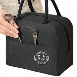 Sac de boîte à lunch isolé 1pc, sac à bento portable pour étudiant épaissi d9FH #