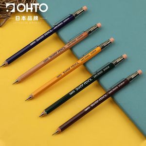 1 pk Japan OHTO Sharp Mini Mechanical Pencil Hexagonal houten penhouders student dagelijkse schrijfpotlood 0,5 mm 240416
