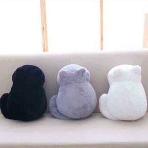 1pc Kawaii Plush Cat Toys relleno Linda Sombra Cat Dolls Kids Gift Beautiful Animal Toys 3 Colors Decoración del hogar Almohada Soft J220729