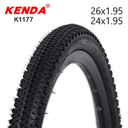 Neumático de bicicleta de alta velocidad KENDA K1177, neumático de alambre de acero 24 26 pulgadas 24*1,95 26*1,95, neumáticos de bicicleta de montaña antideslizantes de drenaje, piezas 0213, 1 ud.