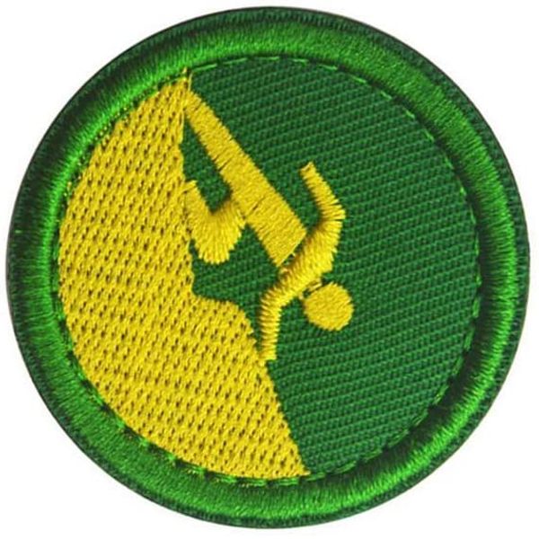 1pc Kids Boy Boy Scout bordados parches militares tácticos brazaletes uniformes de brazaletes uniformes de ganchoop respaldando a los regalos de los niños de los niños de bricolaje, 1.6 