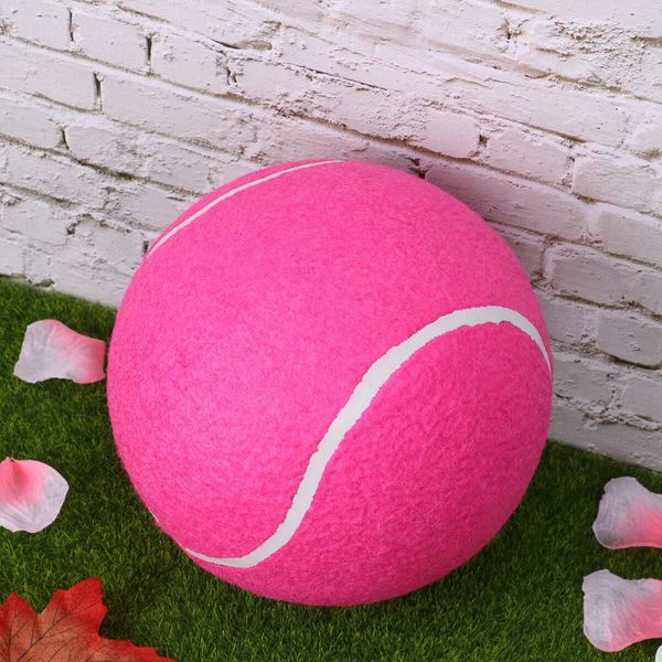 1PC Kids Playset 20 cm Ball de flanelle gonflable Grande Signature Rubber Tennis For Children Outdoor SportSyellow 240329